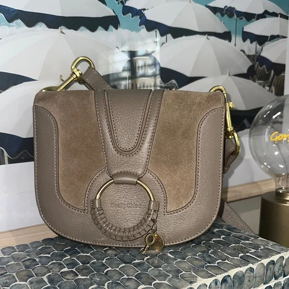 See By Chloe Brown Crossbody Bag with Ring Detail - Picture 1 of 7